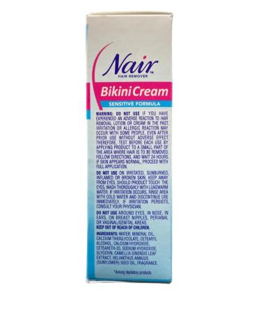 Sensitive Formula Bikini Cream with Green Tea - Nair Hair Remover for Gentle Hair Removal - Buy Online on GoSupps.com