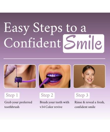 Lazea Cosmetics LAZEACosmetics v34ColorRevive Toothpaste Purple Color Correction Peroxidefree Vegan Glazefriendly 60ml - Buy Online on GoSupps.com