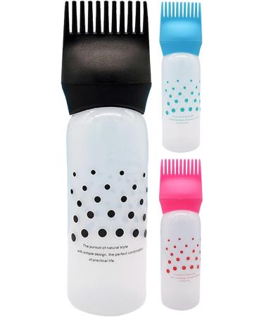 Vuggdt Oil Comb Applicator Bottle | 3 Hair Oil Applicator Bottle | Root Comb Applicator Bottle Graduated | Hair Dye Applicator Brush | Bottle Applicator Brush For Hair Care - Buy Online on GoSupps.com
