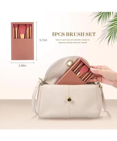 8 Sets Travel Makeup Brush - Mini Bridesmaid Gift & Portable Brush Set for Weddings & Bachelorette Parties (Pink - Buy Online on GoSupps.com