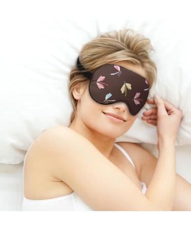 Watercolor Dragonfly Sleep Mask - Adjustable Strap, Block Light, Men & Women - Ideal for Sleeping, Travel, Nap - Cute Flying Design - Buy Online on GoSupps.com
