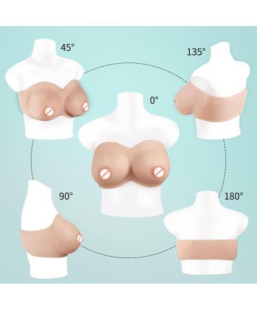 Buy Icever Silicone Breast Prostheses - Realistic Cotton-Filled E Cup Perfect for Crossdressers Cosplay & Transgender Size S-E Cup Beige - Buy Online on GoSupps.com