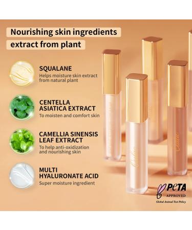 Oulac Liquid Concealer - Hydrating Formula for Dark Spots, Under Eye Circles & Blemishes - Lightweight, Buildable Coverage - Olive C7 - Buy Online on GoSupps.com