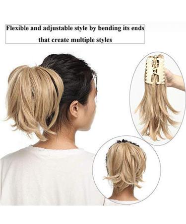 Ponytail Hair Extension 11-12 Inch - Clip In Adjustable Curly Wavy Synthetic Hair for Women - International Shipping Available - Buy Online on GoSupps.com