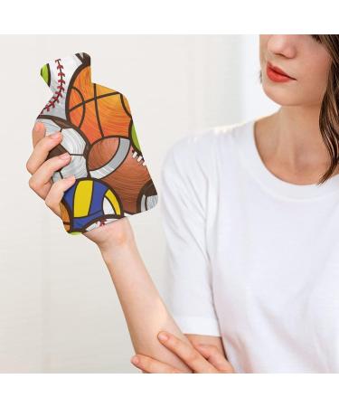 Hot Water Bottle with Lid - Sports Balls Design for Pain Relief Cramps & Foot Warmer | Rubber Hot Water Bag for Hot and Cold Therapy - Buy Online on GoSupps.com