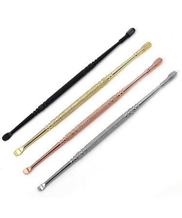 Silver Spring Ear Wax Cleaner Tool Set | Double Ended Ear Spoon & 360 Spiral Brush | Stainless Steel Ear Care Kit for Health & Hygiene - Buy Online on GoSupps.com