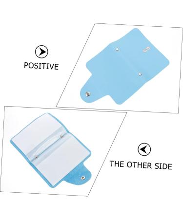Mikinona 2pcs Nail Art Card Holder Stamping Plates Organizers Nail Template Bags Stamping Plates Storage Bag Cases Nail Plate Storage Bag Nail Art Stamper Pouches Pu Printing Printed Bag Sky-blue 14.5X9.5X1.8CM - Buy Online on GoSupps.com