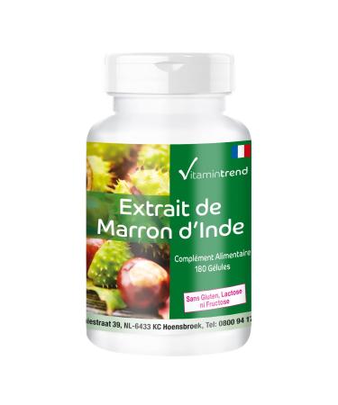 Horse Chestnut Extract 300mg - 180 Vegan Capsules Highly Dosed with 20% Escin | Vitamintrend®