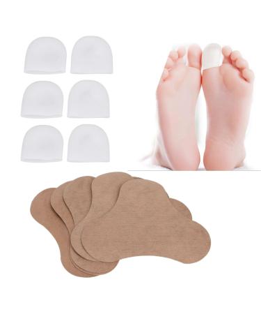 6pcs Toe Protectors Soft Gel Toe Caps 5pcs Care Patch for Calluses Blisters Irritations Toe Sleeves for Ingrown Toenails Corns Calluses Blisters