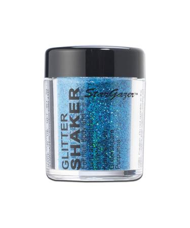 Stargazer Starlight Glitter Shaker Blue Halo. Cosmetic glitter powder for use on the eyes lips face body hair and nails.