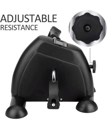 Mini Exercise Bike Himaly Under Desk Pedal Exerciser with LCD Screen - Portable Arm & Leg Peddler Machine in Black - Buy Online on GoSupps.com