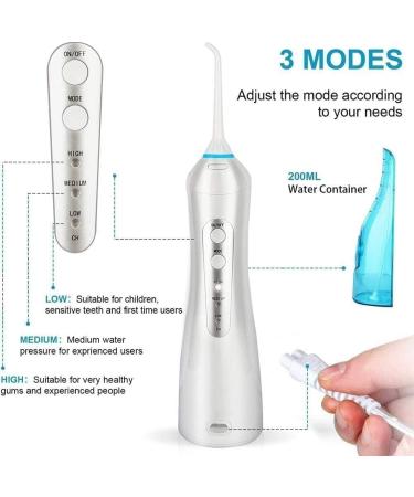 Buy Water Flosser Cordless - Portable Dental Oral Irrigator for Teeth Care | Rechargeable & Waterproof - Perfect for Home & Travel - Buy Online on GoSupps.com