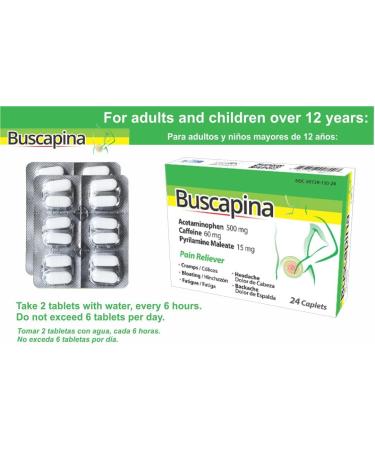 Buscapina Pain Relief Tablets - Pack of 12 Boxes | For Cramps, Headaches, Menstrual, Joint Pain & More - Buy Online on GoSupps.com