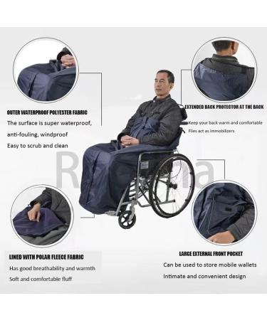 Fleece Lined Wheelchair Cosy Coverutumn and Winter Sleeping Bag Fleece Keep Warm Windproof Water Proof Leg Foot Set Wheelchair Leg Blanket Cover Unisex Adult Size - Buy Online on GoSupps.com