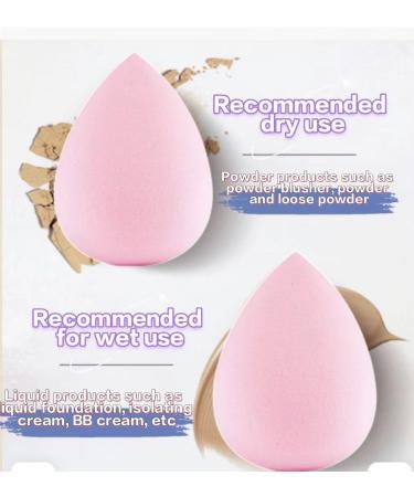 DANBAO Makeup sponge set mixed multi-color use beauty eggs for wet and dry face make-up puff flawless four pink outfits (20 * 10 * 6(8PCS)) 4 count (Pack of 1) - Buy Online on GoSupps.com