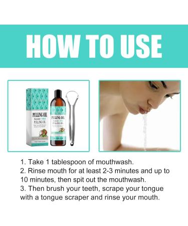 Natural Coconut Oil Mouthwash 100ml - Non-Alcoholic Mint Flavor for Fresh Breath Tooth Whitening & Healthier Gums - Buy Online on GoSupps.com