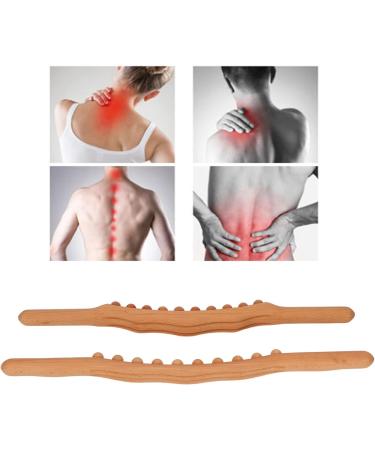 2-Piece Wooden Professional Massage Tool Set - Anti-Cellulite Device for Neck & Shoulder - 59 cm Muscle Massager - Buy Online on GoSupps.com