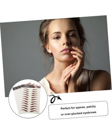 SOESFOUFU Eyebrow Decals 4 Sheets Waterproof Eyebrow Stickers Hair Decals 4d False Eyebrows Cosmetics Post Paper 6d Make up 21x14.8cm Brown - Buy Online on GoSupps.com