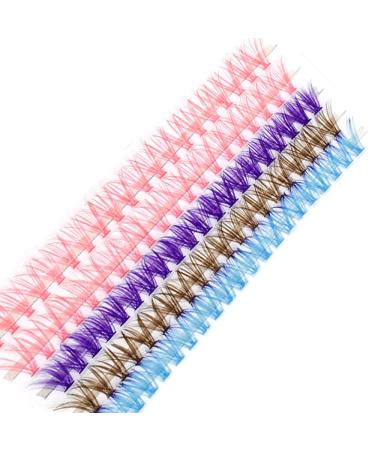 AMSDCN 100 Bundles EyeLashes Extension Blue Purple Russia Volume cilia (14mm 0.07mm-30D mix colors) - Buy Online on GoSupps.com