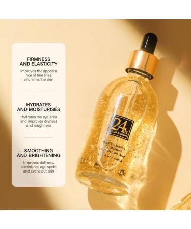 Ofanyia 24k Gold Foil Hyaluronic Acid Essence Hydrating Smooth Fine Lines Anti Aging Remove Wrinkles Facial Serum 100ml - Buy Online on GoSupps.com