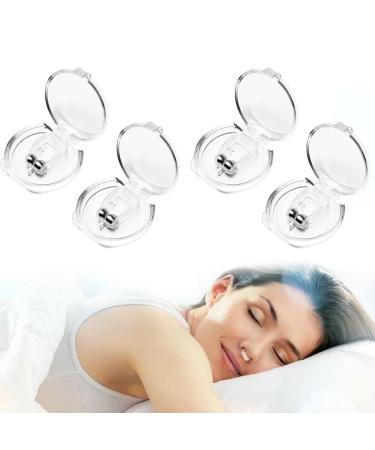 Anti Snoring Devices - Silicone Magnetic Anti Snoring Nose Clip Help Stop Snoring Anti Snoring Device - Quieter Restful Sleep (4 PCS)