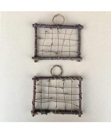 YIWENG Air Plants Hanging Wooden Rattan Frame - Tillandsia Wall Holder Decoration Pendant Display (Plants Not Included) | Buy Online Internationally - Buy Online on GoSupps.com