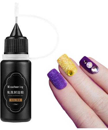 Nail Rhinestones Glue Gel Nail Gems and Rhinestones Adhesive Sealing No Wipe Gel Glue for Nails No Wipe Adhesive Filler Sealing Glue for Gems Diamonds Jewelry Gel Nail Polish Decoration - Buy Online on GoSupps.com