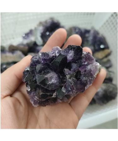 1-15pcs Natural Raw Amethyst Quartz Purple Crystal Cluster Stones Specimen Home Decor Crafts Crystal Cluster (Size : 90-110g) - Buy Online on GoSupps.com