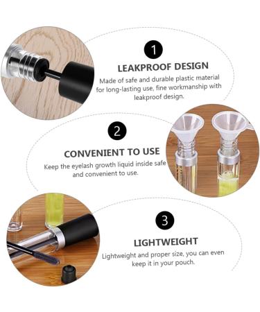 FOMIYES 6pcs Eyelash Solution Bottle Mini Containers Make up Bottle Empty Bottles Wooden Small Empty Bottle - Buy Online on GoSupps.com