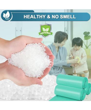 Large Biodegradable Garbage Bags 50L Bin Liners Trash Bags Strong Unscented Eco-friendly Disposable Compost Bags for Contractor Lawn and Leaf Outdoor Storage (60 Counts MediumAquamarine) 15 count (Pack of 4) - Buy Online on GoSupps.com