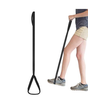 Leg Lifter Strap | Extra Long Leg Strap with Webbed Loops | Rigid Hand Strap & Foot Loops Leg Lift Assist & Riser Mobility Tool for Wheelchair Hip & Knee Surgical