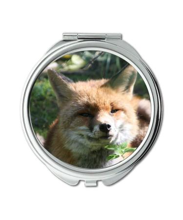 YENDOSTEEN Mirror Compact Mirror animal fox mammal pocket mirror portable mirror