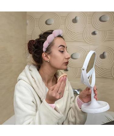 Yucca Sponge Spa Headband | Terry Cloth Bubble Makeup Headband for Women - Pink - Buy Online on GoSupps.com