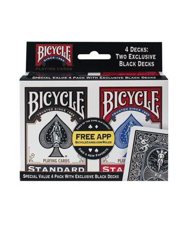 Bicycle Standard Jumbo Playing Cards - Poker, Rummy, Euchre, Pinochle, Card Games Bicycle Standard 4 Pack