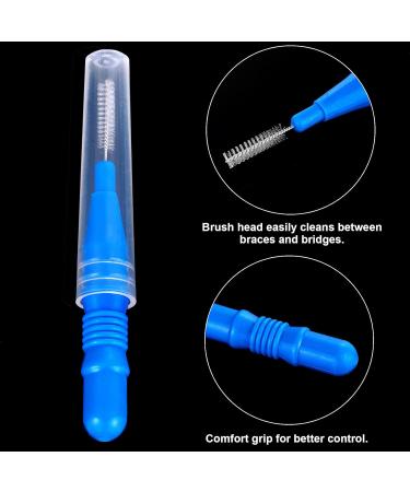 100-Piece Interdental Brush Set - Bright Colors Tooth Flossing Tools for Dental Hygiene | Toothpick Cleaners for Mouth Care - Buy Online on GoSupps.com