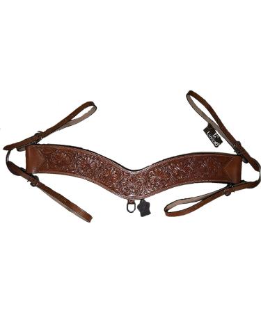 Lussoro Genuine Leather Tooled Tripping Horse Collar & Cutout Cross Steer Breast Collar Set - Buy Online on GoSupps.com