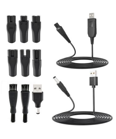 Pchero 15 V Philip HQ8505 razor charging cable replacement + 5 V USB on 55 x 21 cm charging cable adapter with 6 connections for razor hair cutter beard cutters Beaty Instruments