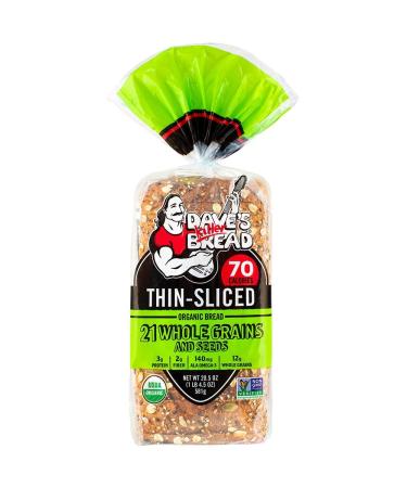 Daves Killer Bread Organic 21 Whole Grains and Seeds Bread - 20.5 oz Loaf 21 Whole Grain & Seeds 1.28 Pound (Pack of 1)