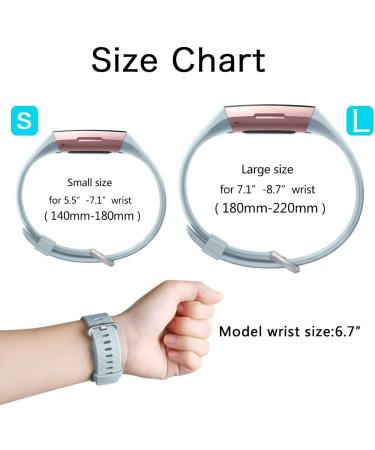 Faliogo 2-Piece Replacement Straps for Fitbit Charge 4 & 3 - Soft Sports Watch Bands for Men & Women - Sand Pink & Mint Sizes Available - Buy Online on GoSupps.com