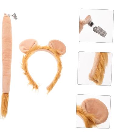 HONMEET 6 Sets Lion Headband Set Therian Animal Headbands with Ears Animal Fancy Dress Animal Headband and Tail Lion Tail Cosplay Costume Animals Cosplay Prop Headband Hat Fabric - Buy Online on GoSupps.com