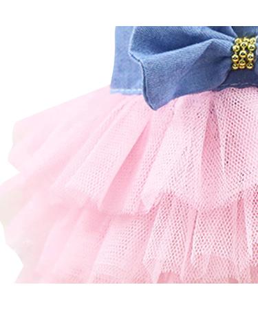 Petyoung Dog Princess Dress Pet Bowknot Fairy Mesh Dress Apparel Costume Clothing Tutu Skirt for Dog Cat XL - Buy Online on GoSupps.com