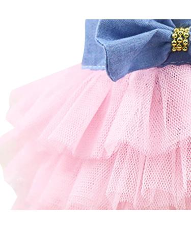 Petyoung Dog Princess Dress - Bowknot Fairy Mesh Costume Tutu Skirt for XS Dogs & Cats | International Shipping Available - Buy Online on GoSupps.com