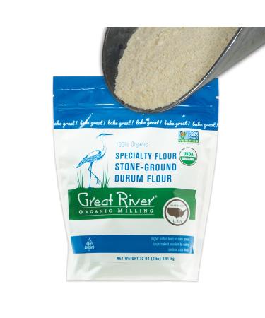 Great River Organic Milling Whole Grain Durum Flour - 8 lb, Stone Ground (4 pack) - Buy Online on GoSupps.com
