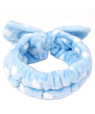 Shop N/K Blue Face Wash Hairband for Women | Bow Makeup Cosmetic Elastic Headband - New Release - Buy Online on GoSupps.com