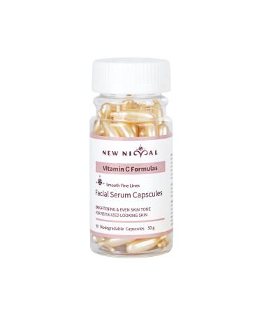 Vitamin C Face Oil-an Anti-aging Face & Eye Serum with VC Hyaluronic Acid & VE.Brighten & Improve Skin Tone Evens Skin Tone Targets Fine Lines & Wrinkles 90 Capscules 50g VITAMIN C SERUM CAPSULES