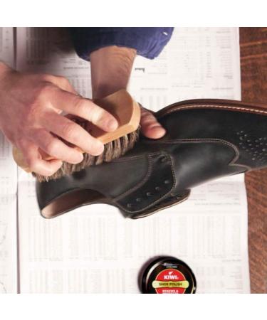 KIWI Shoe Shine Kit Black - Long-Lasting Shine & Protection (2 Tins, 1 Brush, 1 Dauber, 1 Cloth) - 2.5 oz Deluxe Shine - Buy Online on GoSupps.com