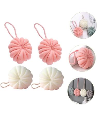 Beavorty 4pcs Pumpkin Bath Flowers | Premium Loofahs & Shower Sponges for Babies | Soft Bath Pouf & Cleaning Supplies - Buy Online on GoSupps.com