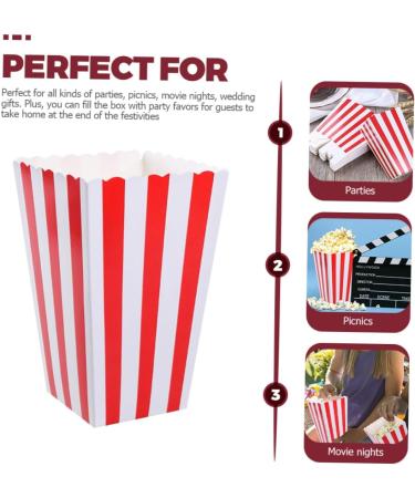 HOMSFOU 50 Pcs Boxes Popcorn Carton Popcorn Holder Popcorn Bowl Popcorn Bags Movie Night Gift Popcorn Machine Popcorn Packets Popcorn Containers Gifts Popcorn Bucket Classic Paper Gift Bag - Buy Online on GoSupps.com