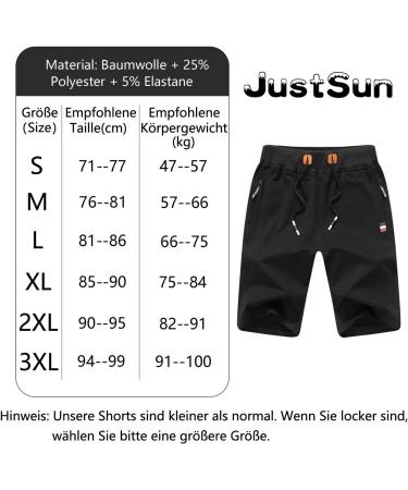 JustSun Men's Black Jogging Shorts with Zipper & Elastic Waist - Lightweight Sports Pants for Comfortable Fitness & Outdoor Activities - Buy Online on GoSupps.com