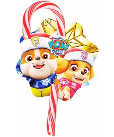 Paw Patrol Candy Cane Gift Box - 12 Individually Wrapped Traditional Red and White Candy Canes - 170g Strawberry Flavour - Perfect Tree Decoration and Stocking Filler - Buy Online on GoSupps.com